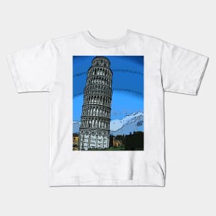 Leaning Tower of Pisa bywhacky Kids T-Shirt